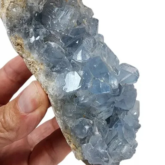 Blue Celestite Crystal Natural Specimen Madagascar 334.4 grams Angel Stone - Picture 3 of 4